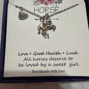 Elegant Silver Horse Pendant Necklace